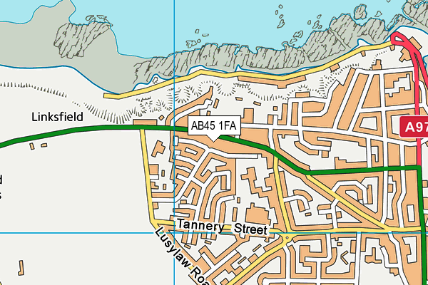 AB45 1FA map - OS VectorMap District (Ordnance Survey) AB45 1FA map - OS VectorMap District (Ordnance Survey)