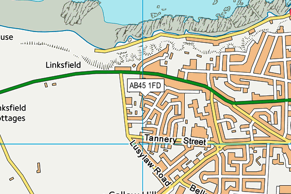 AB45 1FD map - OS VectorMap District (Ordnance Survey) AB45 1FD map - OS VectorMap District (Ordnance Survey)