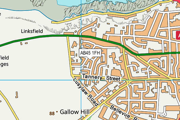AB45 1FH map - OS VectorMap District (Ordnance Survey) AB45 1FH map - OS VectorMap District (Ordnance Survey)
