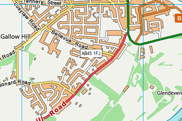 AB45 1FJ map - OS VectorMap District (Ordnance Survey) AB45 1FJ map - OS VectorMap District (Ordnance Survey)