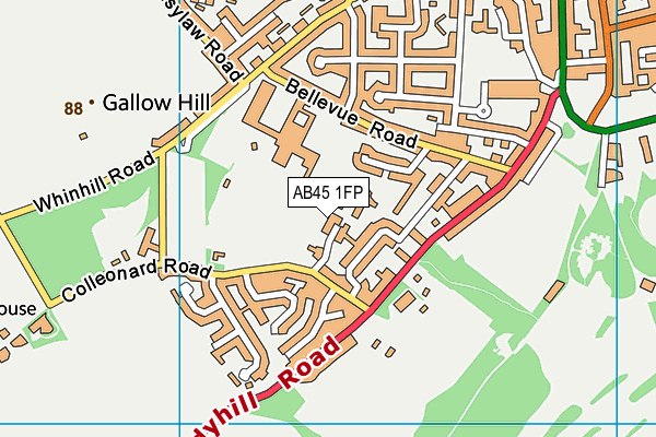 AB45 1FP map - OS VectorMap District (Ordnance Survey) AB45 1FP map - OS VectorMap District (Ordnance Survey)