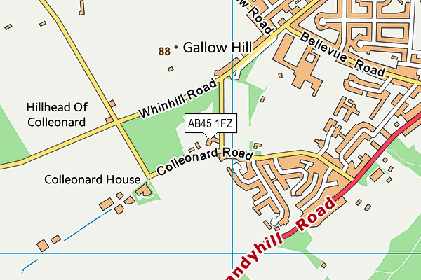 AB45 1FZ map - OS VectorMap District (Ordnance Survey) AB45 1FZ map - OS VectorMap District (Ordnance Survey)