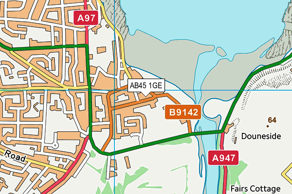 AB45 1GE map - OS VectorMap District (Ordnance Survey) AB45 1GE map - OS VectorMap District (Ordnance Survey)
