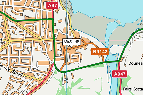 AB45 1HB map - OS VectorMap District (Ordnance Survey) AB45 1HB map - OS VectorMap District (Ordnance Survey)