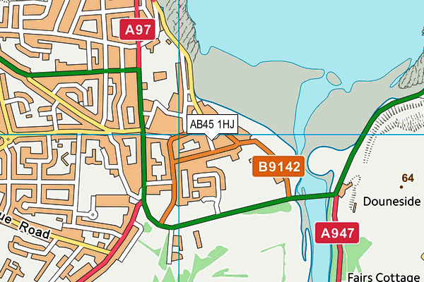 AB45 1HJ map - OS VectorMap District (Ordnance Survey) AB45 1HJ map - OS VectorMap District (Ordnance Survey)