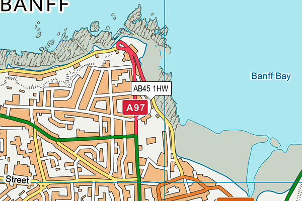 AB45 1HW map - OS VectorMap District (Ordnance Survey) AB45 1HW map - OS VectorMap District (Ordnance Survey)