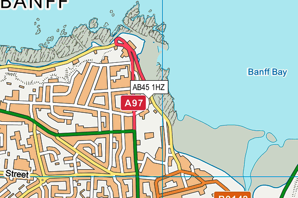 AB45 1HZ map - OS VectorMap District (Ordnance Survey) AB45 1HZ map - OS VectorMap District (Ordnance Survey)