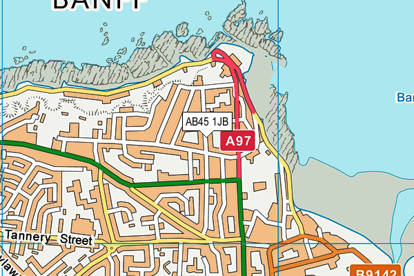 AB45 1JB map - OS VectorMap District (Ordnance Survey) AB45 1JB map - OS VectorMap District (Ordnance Survey)
