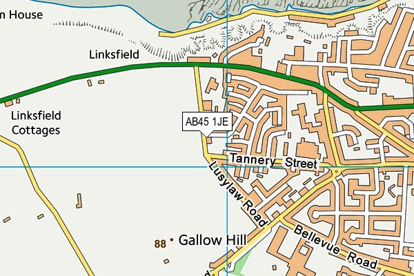 AB45 1JE map - OS VectorMap District (Ordnance Survey) AB45 1JE map - OS VectorMap District (Ordnance Survey)