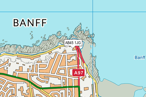 AB45 1JG map - OS VectorMap District (Ordnance Survey) AB45 1JG map - OS VectorMap District (Ordnance Survey)