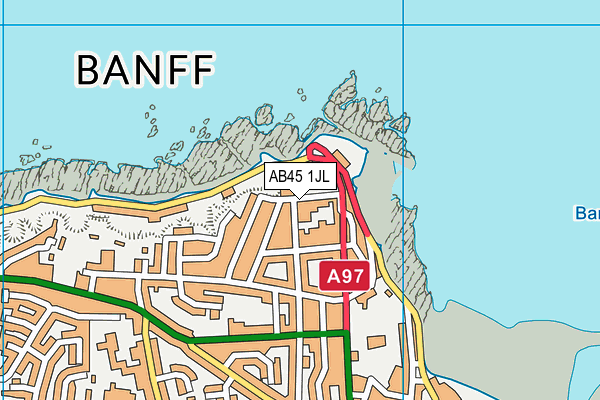 AB45 1JL map - OS VectorMap District (Ordnance Survey) AB45 1JL map - OS VectorMap District (Ordnance Survey)