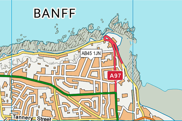 AB45 1JN map - OS VectorMap District (Ordnance Survey) AB45 1JN map - OS VectorMap District (Ordnance Survey)