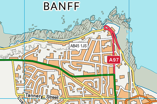 AB45 1JS map - OS VectorMap District (Ordnance Survey) AB45 1JS map - OS VectorMap District (Ordnance Survey)