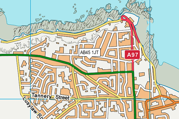 AB45 1JT map - OS VectorMap District (Ordnance Survey) AB45 1JT map - OS VectorMap District (Ordnance Survey)
