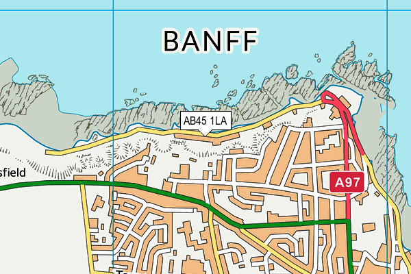 AB45 1LA map - OS VectorMap District (Ordnance Survey) AB45 1LA map - OS VectorMap District (Ordnance Survey)