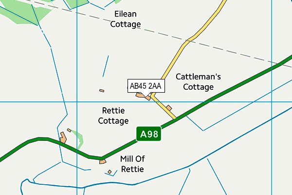 AB45 2AA map - OS VectorMap District (Ordnance Survey) AB45 2AA map - OS VectorMap District (Ordnance Survey)