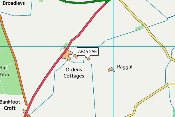 AB45 2AE map - OS VectorMap District (Ordnance Survey) AB45 2AE map - OS VectorMap District (Ordnance Survey)