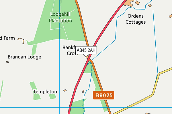 AB45 2AH map - OS VectorMap District (Ordnance Survey) AB45 2AH map - OS VectorMap District (Ordnance Survey)