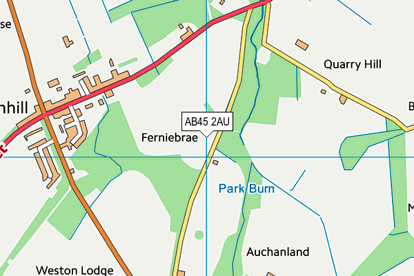 AB45 2AU map - OS VectorMap District (Ordnance Survey) AB45 2AU map - OS VectorMap District (Ordnance Survey)