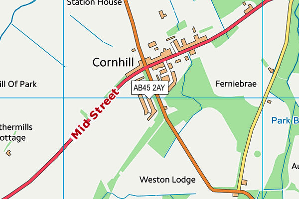AB45 2AY map - OS VectorMap District (Ordnance Survey) AB45 2AY map - OS VectorMap District (Ordnance Survey)