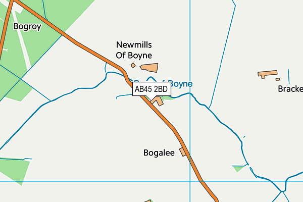 AB45 2BD map - OS VectorMap District (Ordnance Survey) AB45 2BD map - OS VectorMap District (Ordnance Survey)