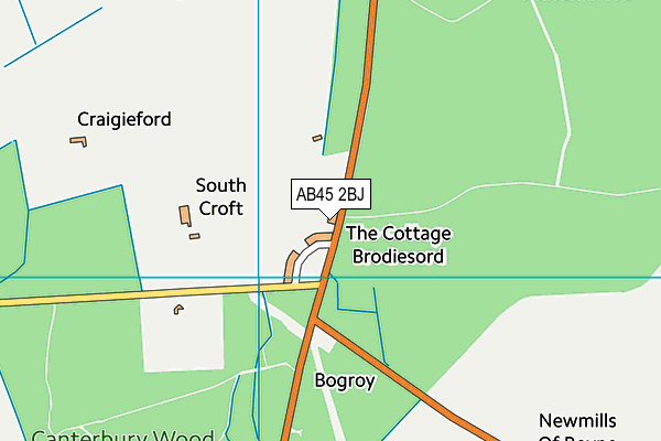 AB45 2BJ map - OS VectorMap District (Ordnance Survey) AB45 2BJ map - OS VectorMap District (Ordnance Survey)