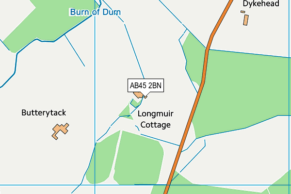 AB45 2BN map - OS VectorMap District (Ordnance Survey) AB45 2BN map - OS VectorMap District (Ordnance Survey)