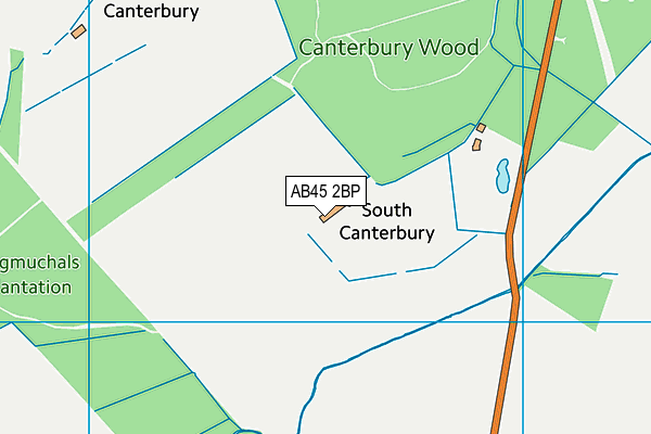 AB45 2BP map - OS VectorMap District (Ordnance Survey) AB45 2BP map - OS VectorMap District (Ordnance Survey)