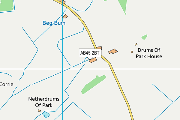 AB45 2BT map - OS VectorMap District (Ordnance Survey) AB45 2BT map - OS VectorMap District (Ordnance Survey)
