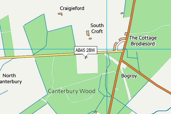 AB45 2BW map - OS VectorMap District (Ordnance Survey) AB45 2BW map - OS VectorMap District (Ordnance Survey)