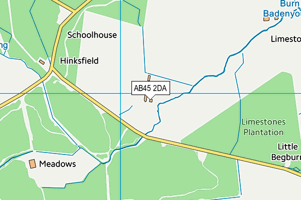 AB45 2DA map - OS VectorMap District (Ordnance Survey) AB45 2DA map - OS VectorMap District (Ordnance Survey)