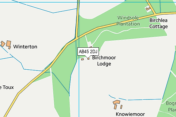 AB45 2DJ map - OS VectorMap District (Ordnance Survey) AB45 2DJ map - OS VectorMap District (Ordnance Survey)