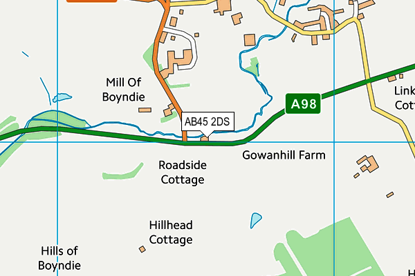 AB45 2DS map - OS VectorMap District (Ordnance Survey) AB45 2DS map - OS VectorMap District (Ordnance Survey)
