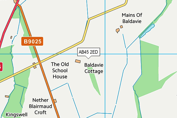 AB45 2ED map - OS VectorMap District (Ordnance Survey) AB45 2ED map - OS VectorMap District (Ordnance Survey)