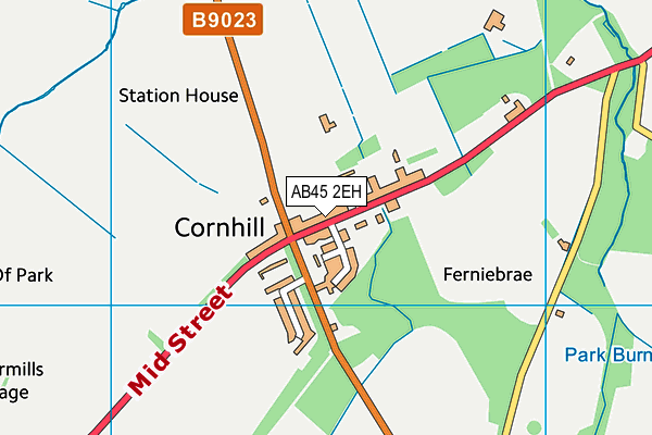 AB45 2EH map - OS VectorMap District (Ordnance Survey) AB45 2EH map - OS VectorMap District (Ordnance Survey)