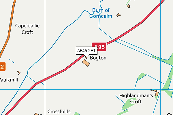 AB45 2ET map - OS VectorMap District (Ordnance Survey)