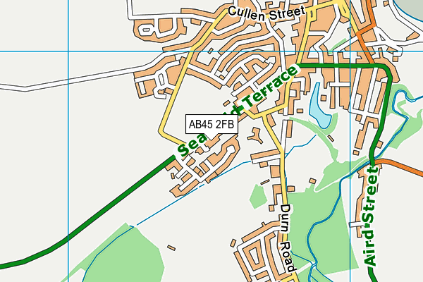 AB45 2FB map - OS VectorMap District (Ordnance Survey) AB45 2FB map - OS VectorMap District (Ordnance Survey)