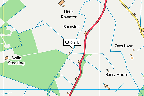 AB45 2HJ map - OS VectorMap District (Ordnance Survey) AB45 2HJ map - OS VectorMap District (Ordnance Survey)