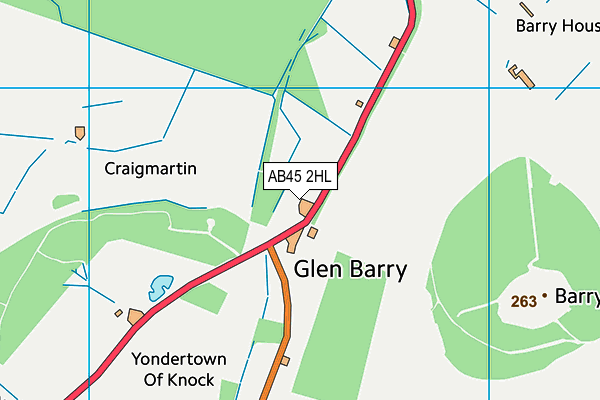 AB45 2HL map - OS VectorMap District (Ordnance Survey) AB45 2HL map - OS VectorMap District (Ordnance Survey)