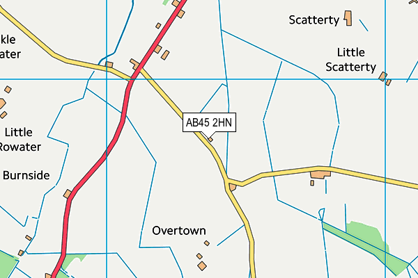 AB45 2HN map - OS VectorMap District (Ordnance Survey) AB45 2HN map - OS VectorMap District (Ordnance Survey)