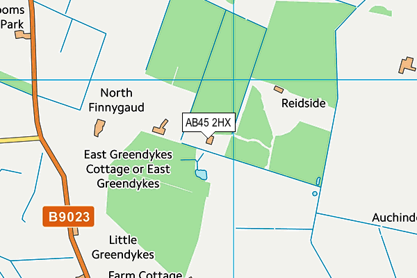 AB45 2HX map - OS VectorMap District (Ordnance Survey) AB45 2HX map - OS VectorMap District (Ordnance Survey)