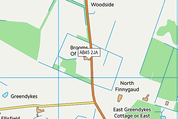 AB45 2JA map - OS VectorMap District (Ordnance Survey) AB45 2JA map - OS VectorMap District (Ordnance Survey)