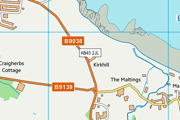 AB45 2JL map - OS VectorMap District (Ordnance Survey) AB45 2JL map - OS VectorMap District (Ordnance Survey)