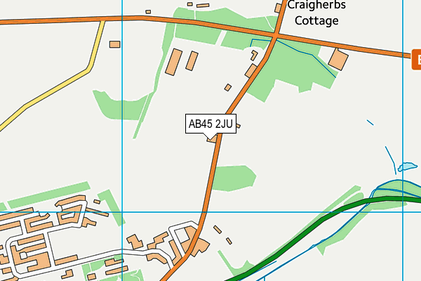 AB45 2JU map - OS VectorMap District (Ordnance Survey) AB45 2JU map - OS VectorMap District (Ordnance Survey)