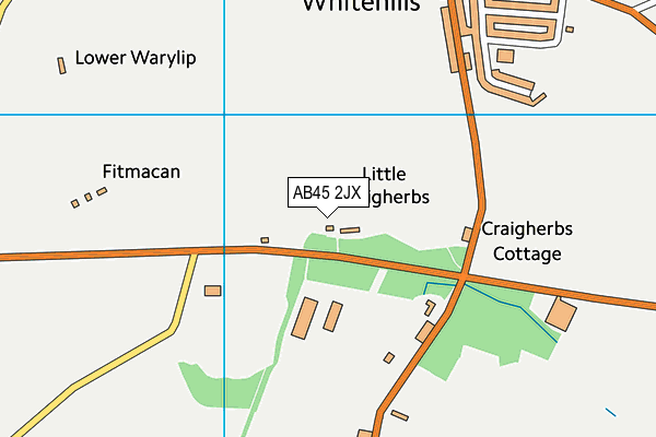 AB45 2JX map - OS VectorMap District (Ordnance Survey) AB45 2JX map - OS VectorMap District (Ordnance Survey)