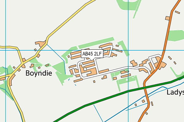 AB45 2LF map - OS VectorMap District (Ordnance Survey)