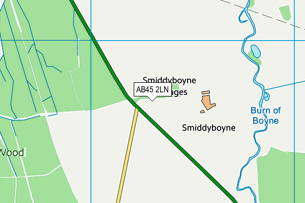 AB45 2LN map - OS VectorMap District (Ordnance Survey) AB45 2LN map - OS VectorMap District (Ordnance Survey)