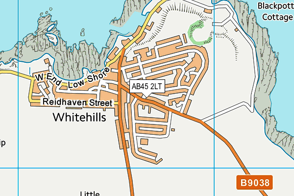 AB45 2LT map - OS VectorMap District (Ordnance Survey)