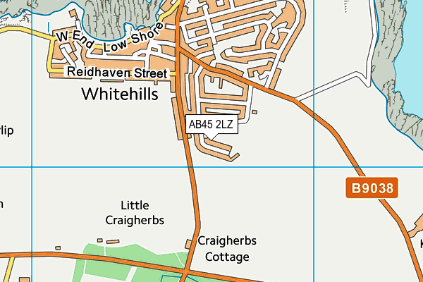 AB45 2LZ map - OS VectorMap District (Ordnance Survey) AB45 2LZ map - OS VectorMap District (Ordnance Survey)