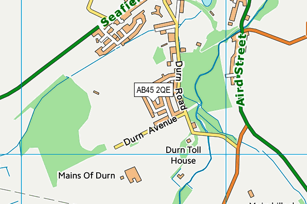 AB45 2QE map - OS VectorMap District (Ordnance Survey) AB45 2QE map - OS VectorMap District (Ordnance Survey)